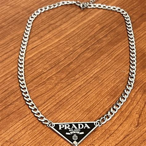 prada chain choker|prada high end necklace.